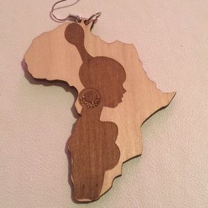 Africa Shaped Earrings
